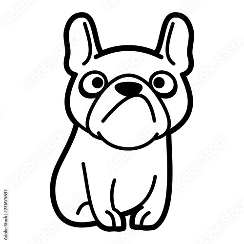 Dog Cartoon character Coloring page Black and white