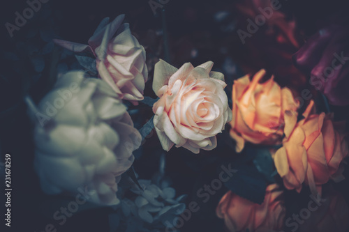 Fototapeta nostalgiczne kwiaty w stylu retro