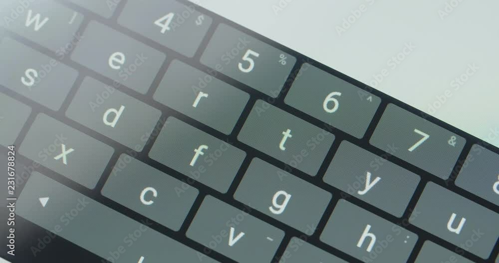 Female hand typing on touchscreen. Closeup top view shot. Female hand typing on touchscreen. Closeup top view shot.