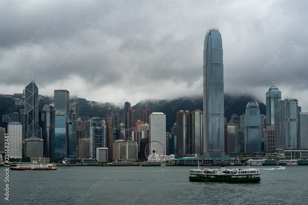 Fototapeta premium Hong Kong downtown skyscrapers