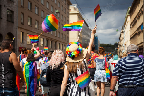 Prague/Czech Republic -August 11. 2018 : LGBT Pride March photo