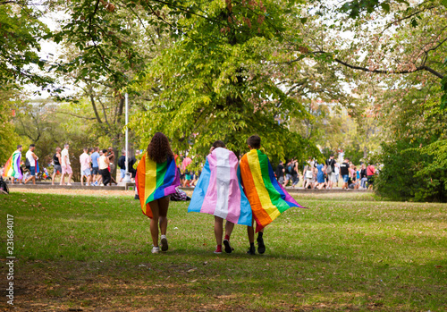 Prague/Czech Republic -August 11. 2018 : LGBT Pride March photo