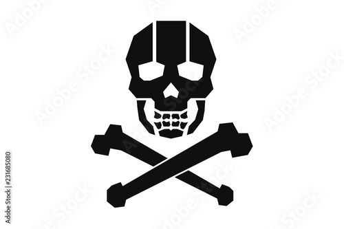 Skull and crossbones - a mark of the danger warning