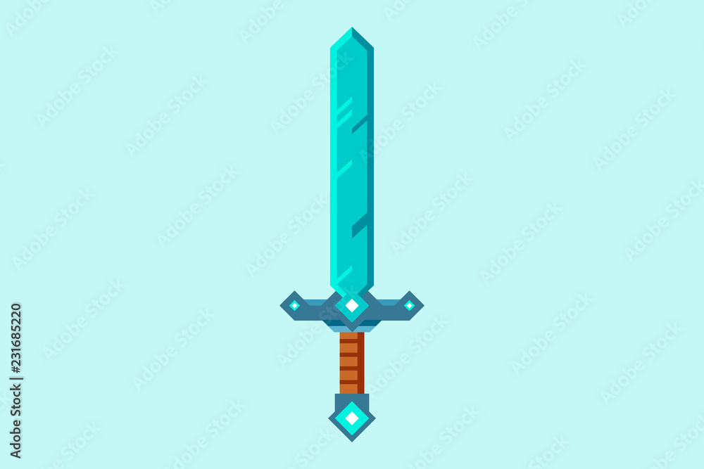 sword from the video game vector illustration