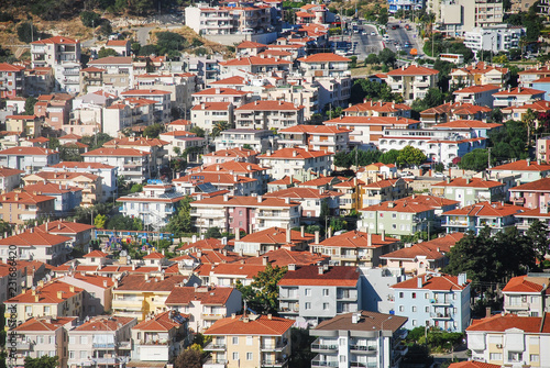turkey travel photo photography photo texture houses brick white house city town cityscape crowded Çesme cesme view summer urban urban walls architecture buildings building cities street real estate 