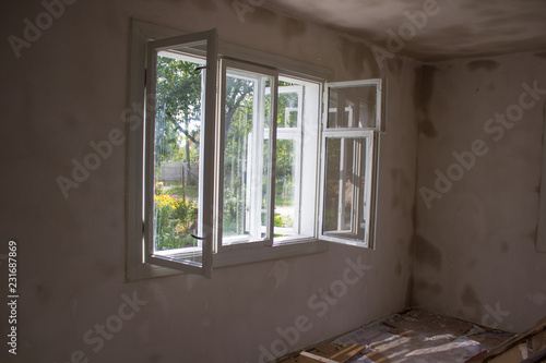 open window repair in the room,ventilate the room after repair with an open window