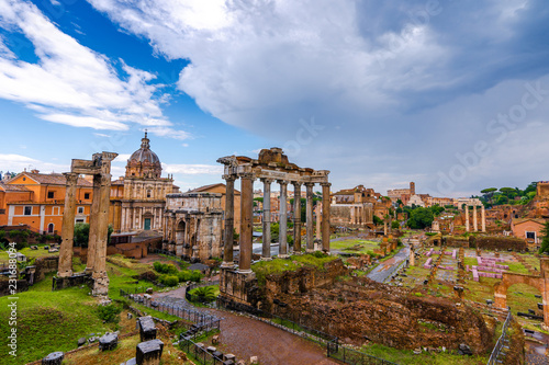 Roman Forum Architecture in Rome City Center