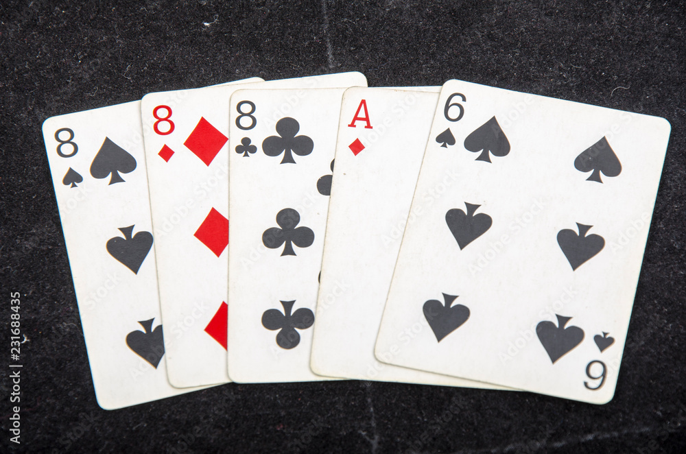 Obraz premium playing cards poker hands