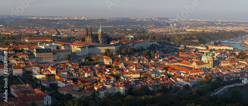 Prague - The panorama of the Town  from Petrin.