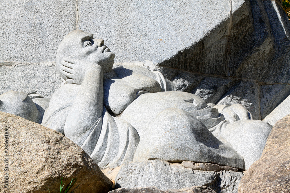 arhat sculpture in the Panshan Mountain scenic spot, china arhat sculpture in the Panshan Mountain scenic spot, china