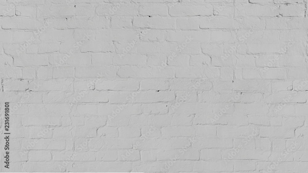 Fototapeta premium Vintage old white wash brick wall texture