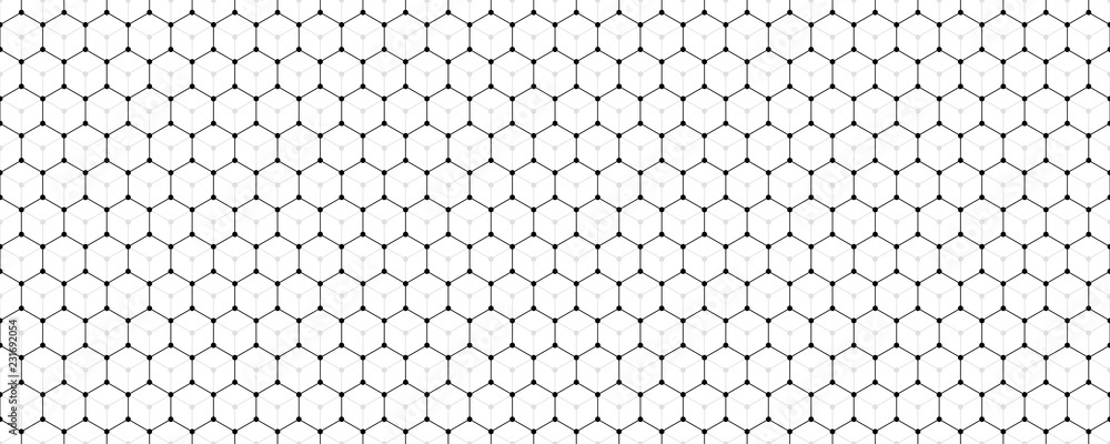 Vector banner design, abstract geometric pattern with lines, white background with hexagon pattern. Vector banner design, abstract geometric pattern with lines, white background with hexagon pattern.