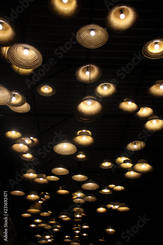 Light bulb in the dark.