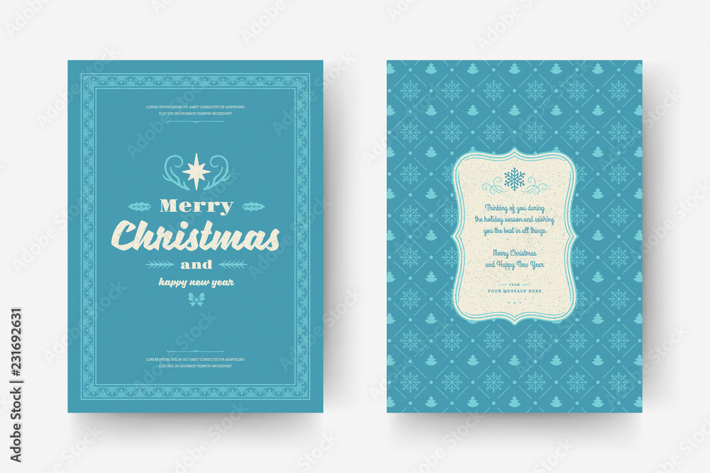 Christmas greeting card design template vector illustration. Christmas greeting card design template vector illustration.