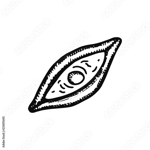 khachapuri dish icon. isolated vector object