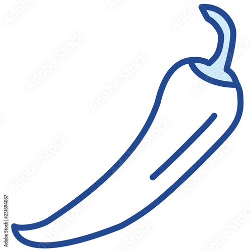 Chilischote Vector Icon Illustration
