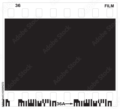 Film frame template 135 type (35mm) negative or positive.
