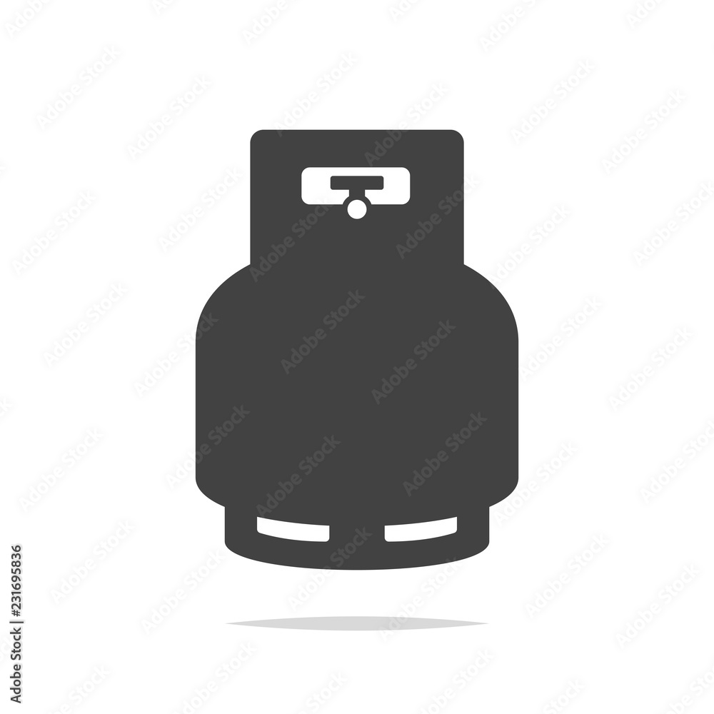 Small propane gas tank icon vector