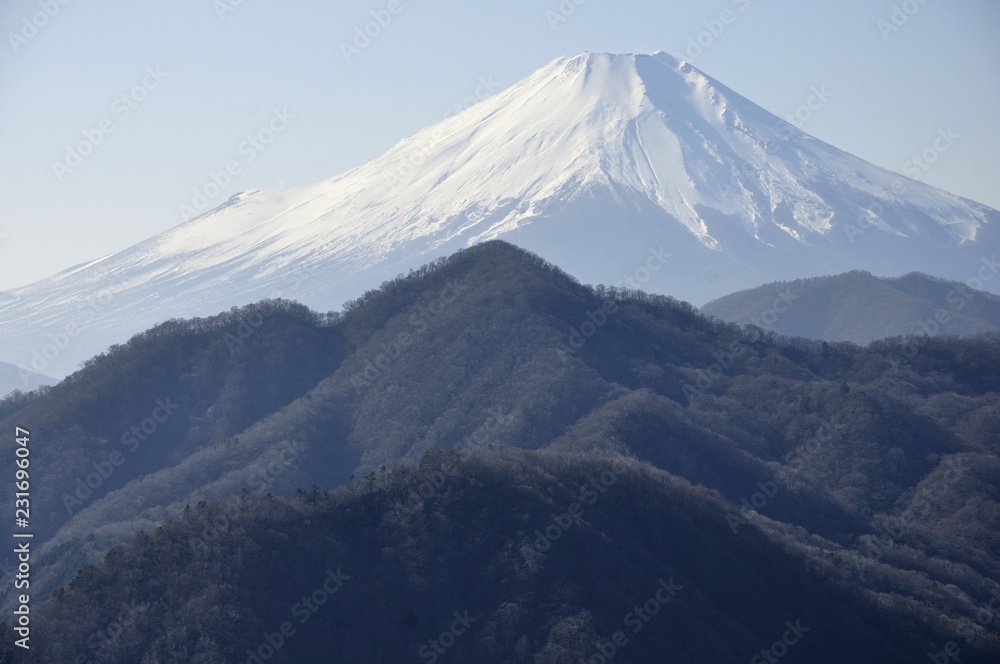 大室山より富士山を望む