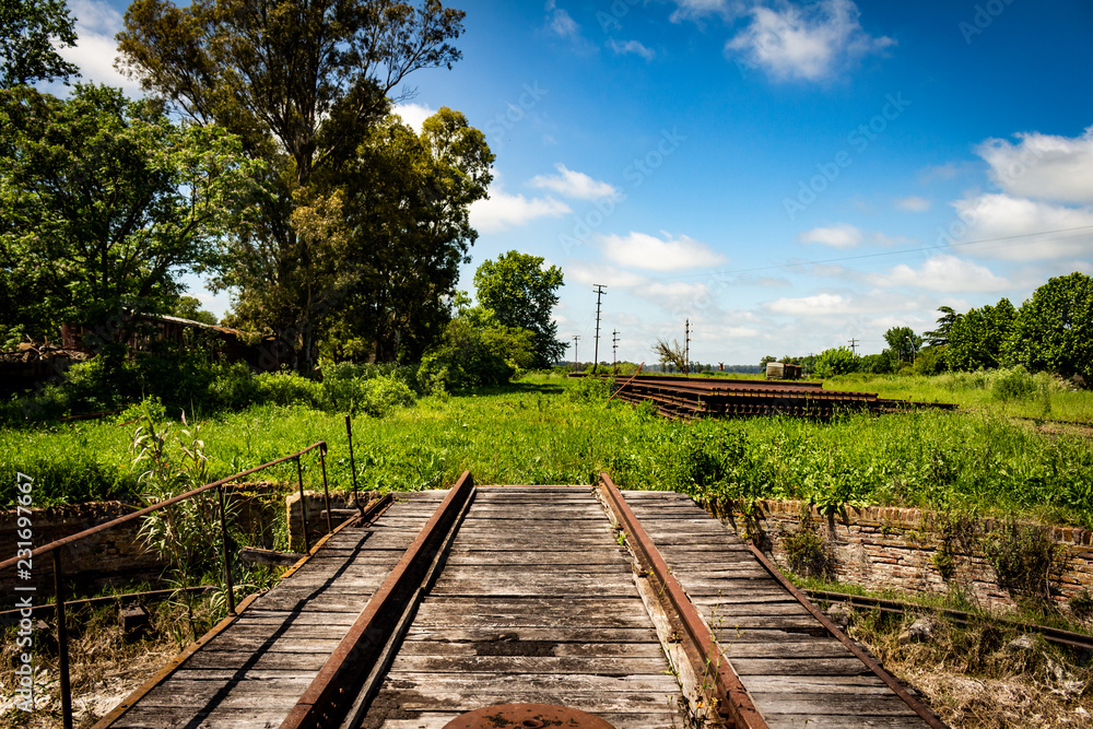 Obraz premium Beach of maneuvers of the railroad. Death way.