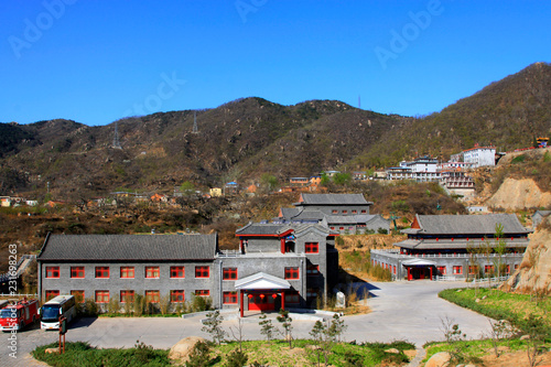 Archaize building landscape in Panshan Mountain scenic spot, china photo