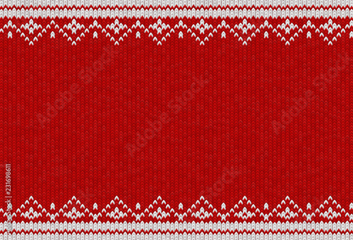 Knitted textile pattern. Vector illustration