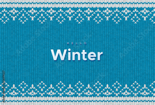 Hello Winter. Vector illustration