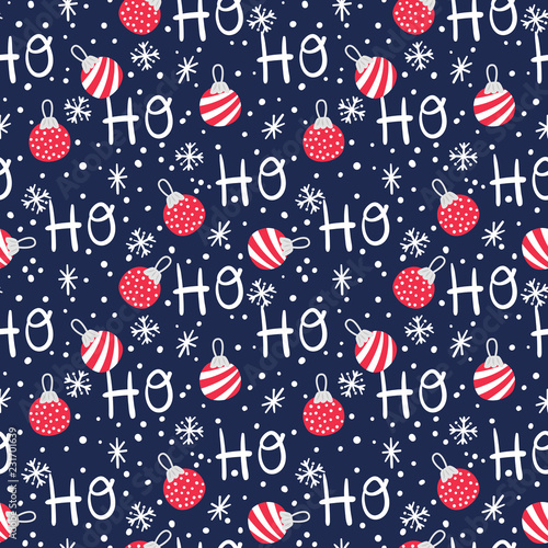 Ho Ho Ho Seamless Christmas Pattern