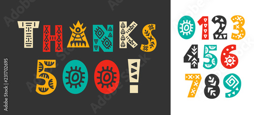 Thanks 500 followers, likes hand written funny lettering