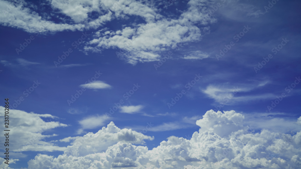 Cloud groups patterns on bright blue sky background on Monsoon season Cloud groups patterns on bright blue sky background on Monsoon season