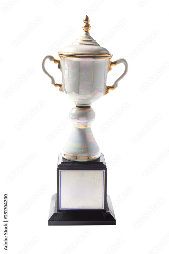 Marble trophy isolated on white background. Winning awards. Marble trophy isolated on white background. Winning awards.