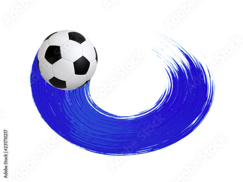Fototapeta Naklejka Na Ścianę i Meble -  Soccer ball with color paint