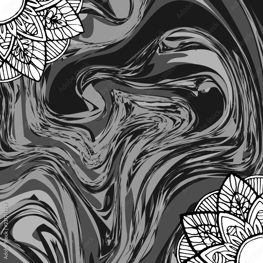 Fototapeta premium Indian mandala background in flat style