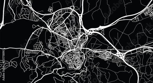 Urban vector city map of Toledo, Spain photo