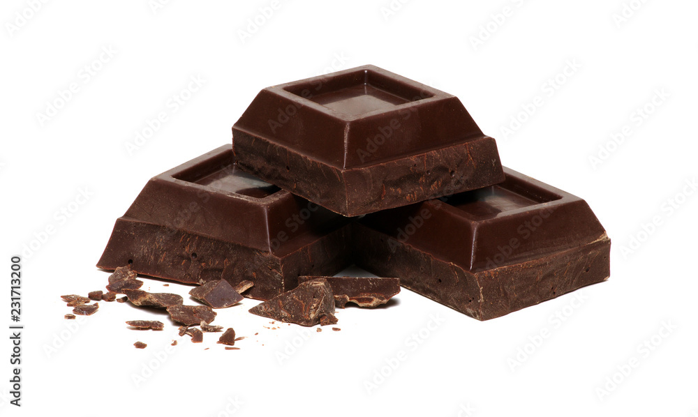 chocolate isolated on white