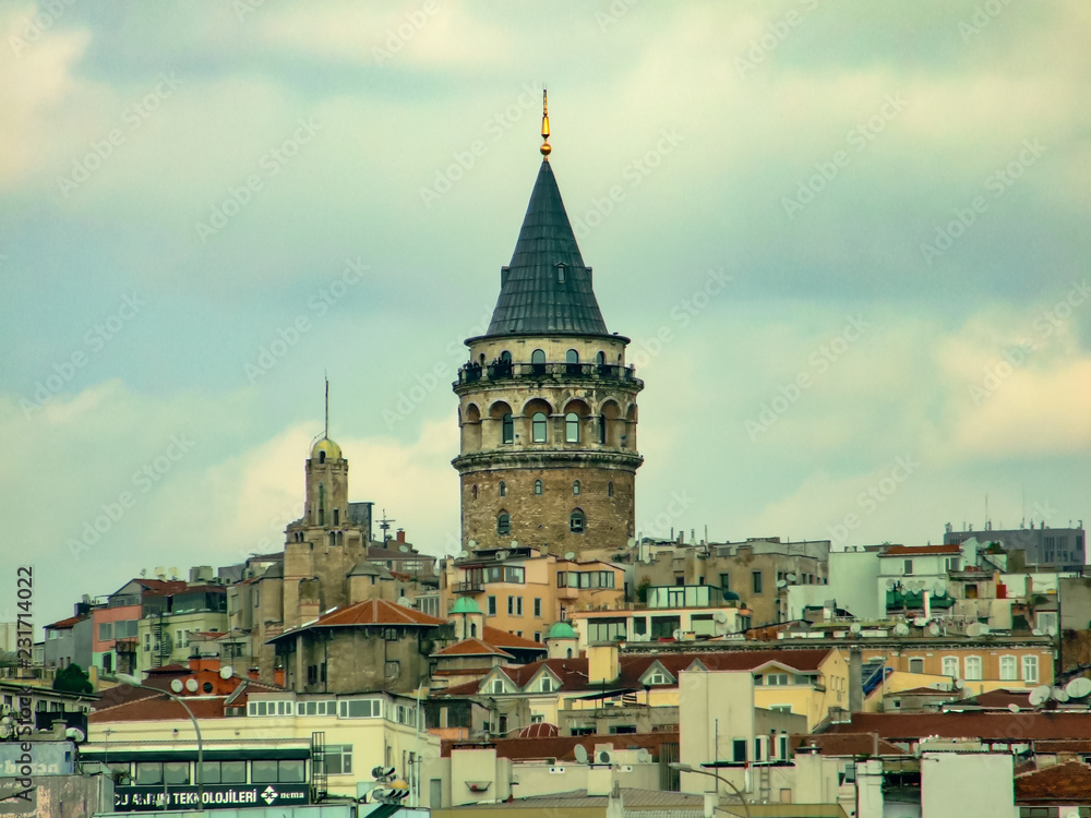The view of Istanbul city, Galata Tower