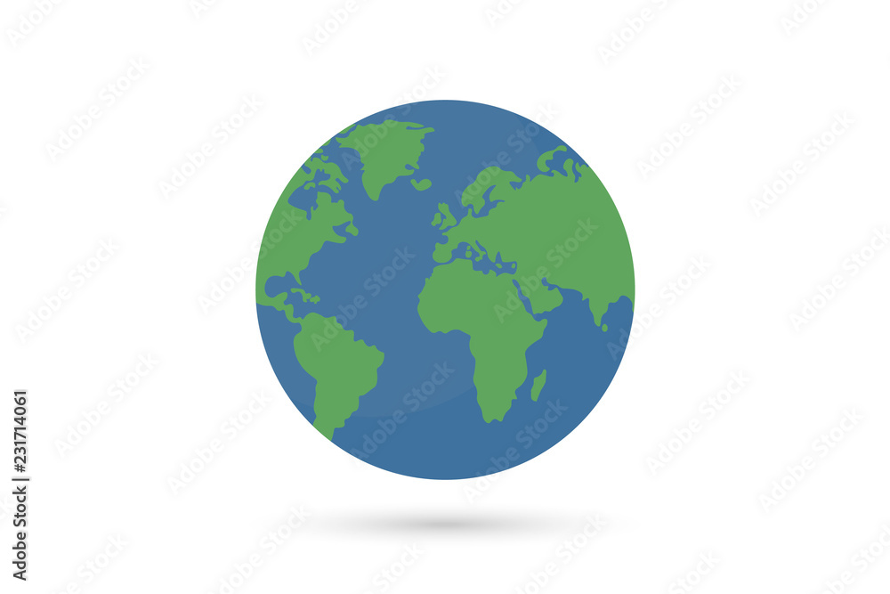 Earth globes isolated on white background. Earth globes isolated on white background.