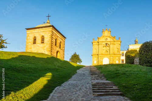 Basilica and monastery on the Holy Cross (Lysa Gora) in Swietokrzyskie mountains, Poland photo