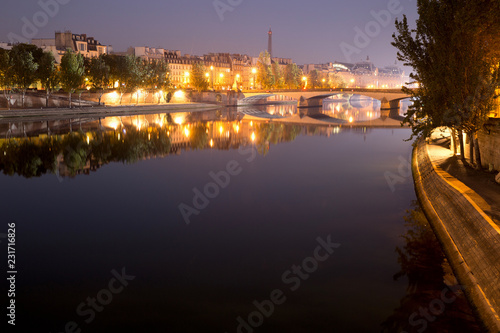 Paris. City embankment along the Seine.