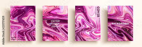 Artistic textures for digital design. Fluid colors backgrounds. Set of vector cards for brand identities, invitation designs, packaging, labels, business cards, and interactive web backgrounds