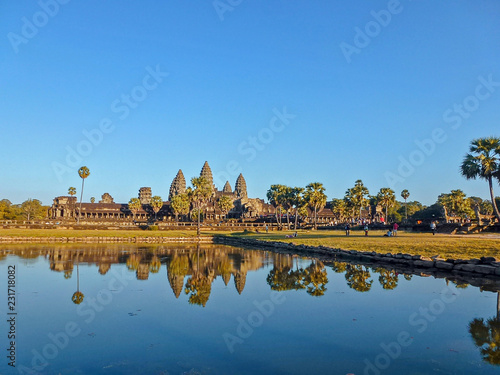 Background of Angkor Wat with blue sky in summer, Cambodia © Thipphawan
