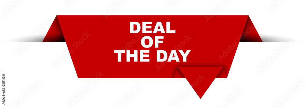 red vector banner deal of the day red vector banner deal of the day