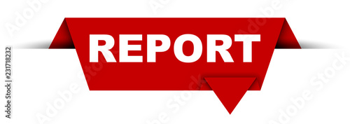 red vector banner report