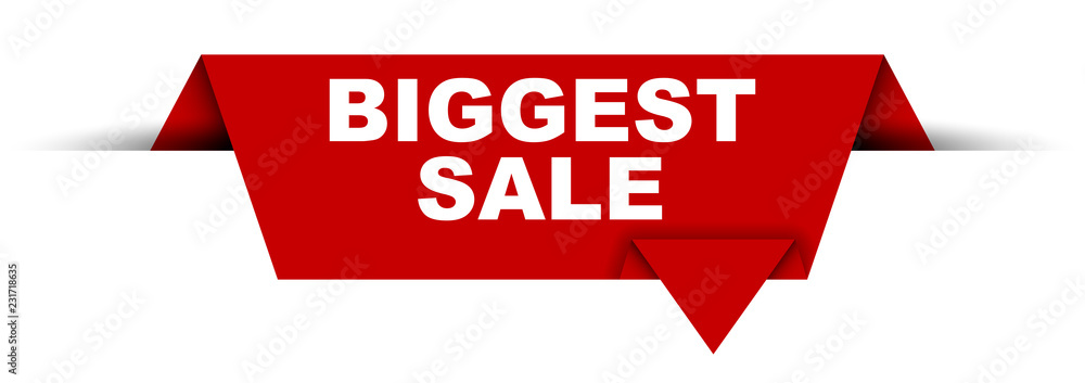 red vector banner biggest sale red vector banner biggest sale