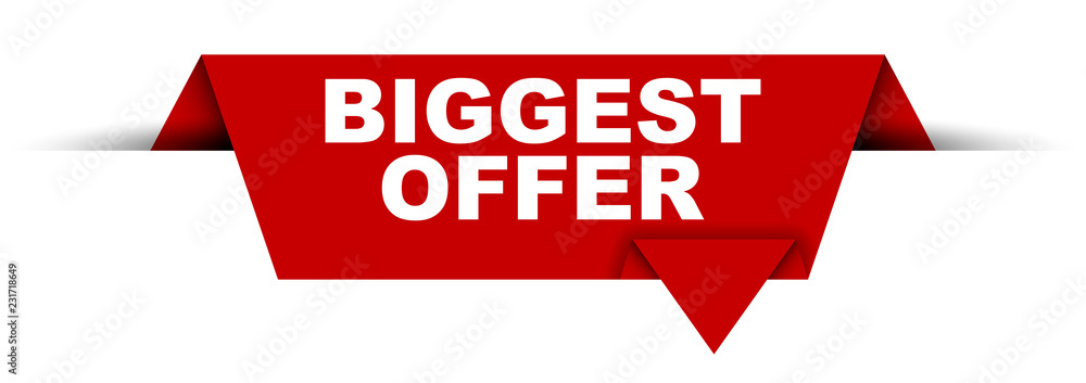 red vector banner biggest offer red vector banner biggest offer