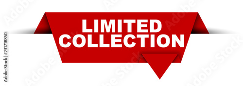 red vector banner limited colection