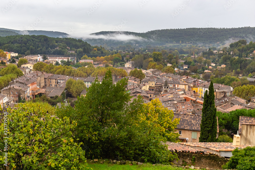 The village of Salernes, in Provence, from the ruins of the castle