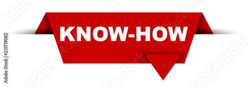 red vector banner know how