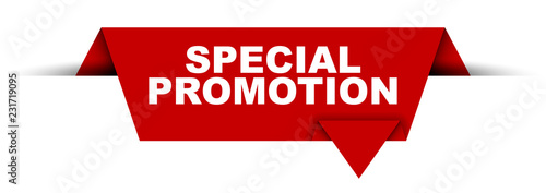 red vector banner special promotion