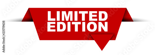 red vector banner limited edition